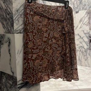 Anthropologie patterned flowy skirt